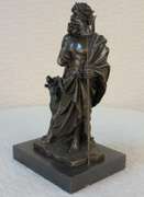 Three Headed Dog Mythical Bronze Sculpture