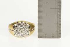 14K Yellow Gold 1.00 Ctw Ornate Diamond Cluster Fashion Ring