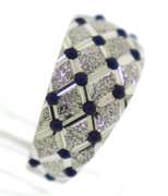14KT White Gold Ring with Sapphires