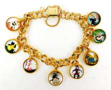 Sterling Crystal Essex Nursery Rhyme Charm Bracelet
