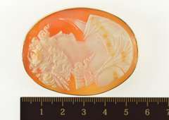 14K Yellow Gold Victorian Artemis Goddess Archer Cameo Pendant/Pin