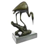 Crane Bird Bronze Sculpture