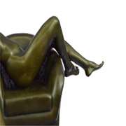 Details about 2 Pcs Handcrafted Sexy Nude Woman on Sofa Chair Bronze Sculpture Statue Figurine