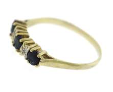 Popular Blue Sapphire & Diamond Accent Ring