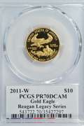 Perfect 2011-W $10 Gold. Reagan signed  PCGS PR70DCAM