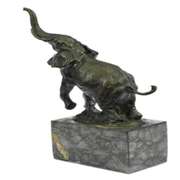 African Elephant Bronze Statue