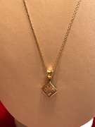 14k yellow gold chain with diamond pendant