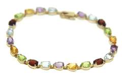 Favorite Multi Pear Gemstone Line Bracelet