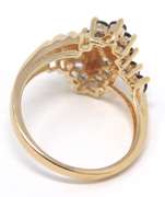 Fabulous Sapphire and Blue Topaz Bypass Ring