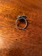 Black & White Gemstone Flower Ring in Sterling Silver