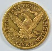 Prooflike 1884-S US $5 Liberty Gold Piece. Flashy