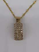 14kt Solid Gold Diamond Pendant