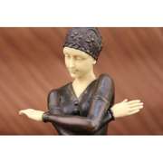 Cross Arm Lady Bronze Sculpture