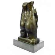Nude Female Torso title No Man Land Bronze Figurine
