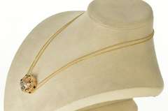 14K Yellow Gold Antique Sapphire Diamond Crown Bracelet Charm/Pendant