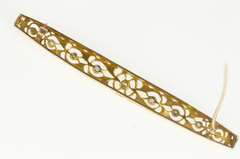 14K Yellow Gold 0.30 Ctw Diamond Sapphire Victorian Bar Pin/Brooch