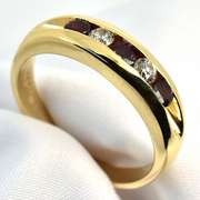 Tasteful man's Ruby & Diamond Band