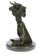 Bull Bronze Bust Sculpture
