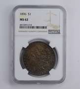 MS62 1896 Morgan Silver Dollar - Toned - Graded NGC