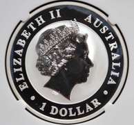 2012 P Australia S$1 Kookaburra NGC MS70