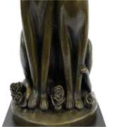 Two Cat on Marble Base Bronze Figurine