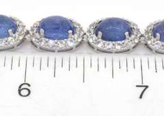 Ravishing Tanzanite & Sapphire Necklace in Sterling Silver