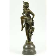 20" Classic Dancer Bronze Figurine Statue Marble Base