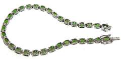 Sterling Silver Emerald Tennis Bracelet