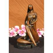 Mother Reading to her kid Bronze Sculpture