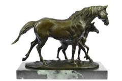 Detailed Bronze Horse Foal Figure