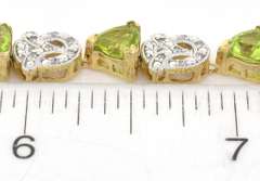 Incredible Peridot & Diamond Bracelet in Vermeil
