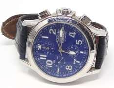 Eberle Day Date Blue Dial Watch