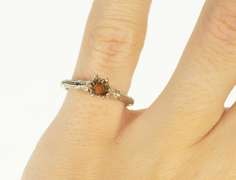 18K White Gold Retro Ornate 5.0mm Engagement Setting Mount Ring