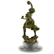 Greek Lady Girl Water Jug Vase Bronze Sculpture