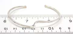 Sterling Silver Thin Swirl Cuff Bracelet
