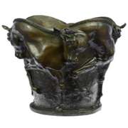 Four Horses Vase Bronze Sculpture