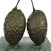 Strawberry and Walking Man Bronze Sculpture