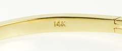 14K Yellow Gold 1.76 Ctw Diamond Sapphire Inset Oval Bangle Bracelet