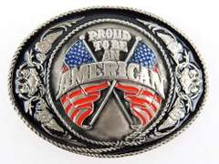 1991 Siskiyou Proud to be an American Belt Buckle