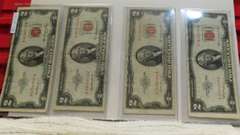 4 Note Set, 1953, -A, -B, -C $2.00 US Notes