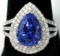 Tanzanite & Diamond Ring in Platinum