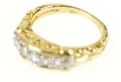 18K Yellow Gold 0.50 Ctw Diamond Ornate Scroll Wedding Band Ring