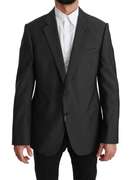 ARMANI  Gray 100% Wool METROPOLITAN Jacket Blazer