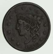 1837 Young Head Large Cent - Circulated