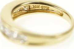 14K Yellow Gold 1.17 Ctw Princess Diamond Wedding Band Ring