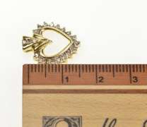 10K Yellow Gold Ornate Diamond Heart Love Valentine Gift Pendant