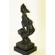 Silence Bronze Sculpture on Marble Base Figurine