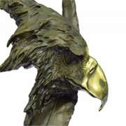 American Eagle on Marble Base Bronze Sculpture