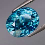 Top French blue 5.62ct Zircon with non-stop flashing