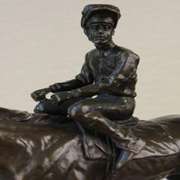 Horse and Jockey Bronze Figure